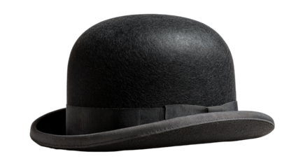 Dark gray bowler hat, full view (1)