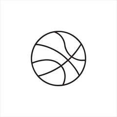 Basketball Icon Vector for Sports Apps and Games