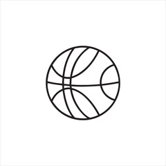 Basketball Icon Vector for Sports Apps and Games