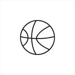 Basketball Icon Vector for Sports Apps and Games