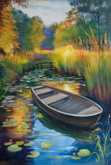 boat in the pond