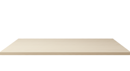 Smooth wooden surface isolated on white background for product display and design