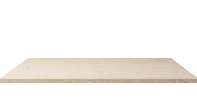 Smooth wooden surface isolated on white background for product display and design