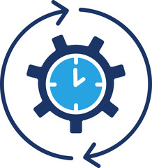 Automated Scheduling App Color Icon. Automated Scheduling App Icon – Smart Calendar, Task Planner, Meeting Organizer, Time Management Tool