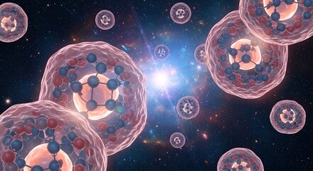 Cosmic Cellular Structures: Microscopic Life and Molecular Interactions in the Universe