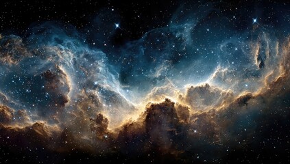 Cosmic nebula swirls in deep space