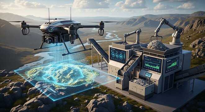 Drone Surveying and Robotic Mining Automation in Mountainous Terrain