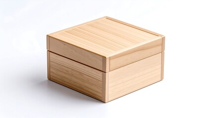 Elegant wooden box with subtle grain pattern displaying craftsmanship details and minimal design