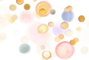 Bokeh dust overlay effect on transparent background