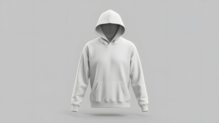 Stylish white hoodie mockup, perfect for showcasing custom designs and apparel branding projects online now