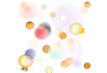 Bokeh dust overlay effect on transparent background