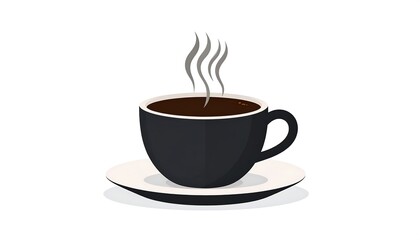 Obraz premium Simple illustration of a coffee cup