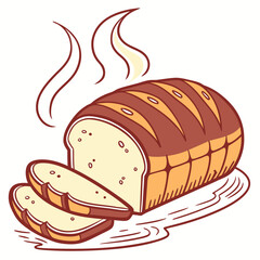 Thick Crusty Bread Logo for Artisan Bakery
