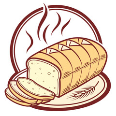 Chunky Loaf Bread Logo Hearty Bakery Branding
