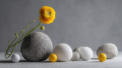 easter eggs and flowers