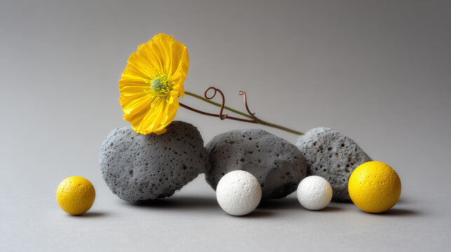 easter eggs and flowers