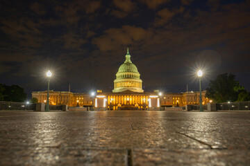 Fototapeta premium The Capitol symbol of democratic. Independence Day. The United States Capitol governance. Congress in Washington, DC. American democracy. The Capitol historic building. Capitol on skyline.