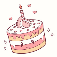 Pastel Party Cake Icon for Sweet Branding
