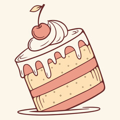 Layered Sweet Cake Logo Mini Birthday Treat
