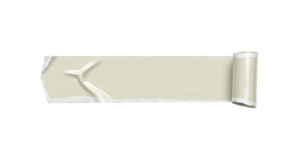 Crumpled beige tape isolated on transparent background ideal for creative design repair projects