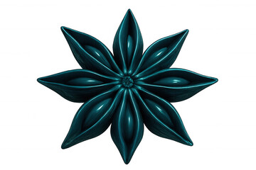 Teal star anise spice rendered on transparent background, perfect for food and beverage projects