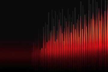 Abstract graphic of vertical bars, vibrant red and orange tones