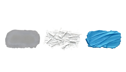 Abstract Textured Shapes on Transparent Background