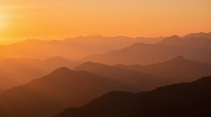 Obraz premium sunset in the mountains