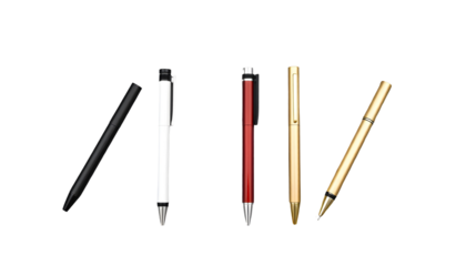 Collection of Elegant Pens on Transparent Background