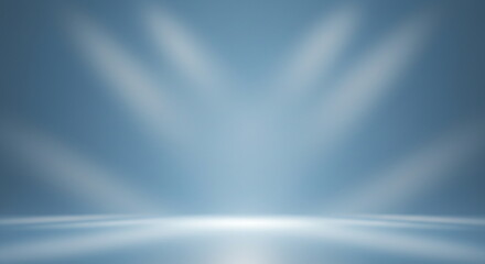Abstract Blue Studio Background with Spotlight for Product Display