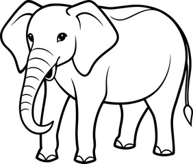 elephant cartoon isolated