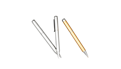 Three Pens Isolated Against a Transparent Background