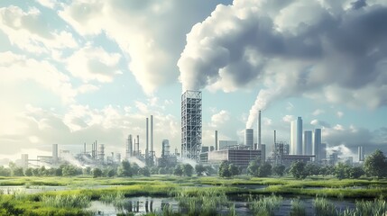 Obraz premium ​​Carbon Capture Device