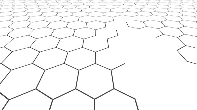 Dynamic abstract hexagonal pattern creates modern technological background for digital innovation and scientific discovery