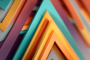 3D layered triangle geometric abstract background