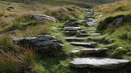 Obraz premium Stone steps up mountain path