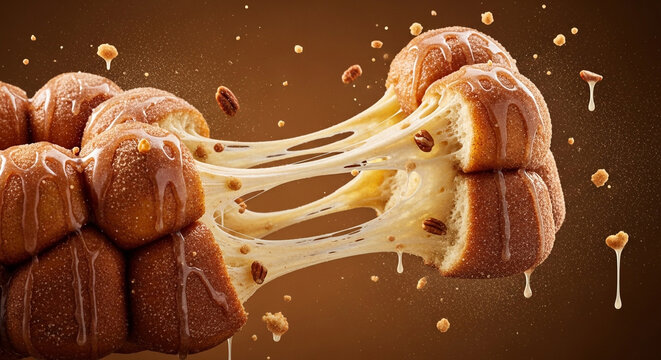 Gooey Cinnamon Monkey Bread with Golden Dough Balls