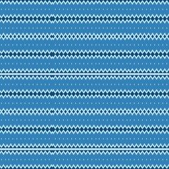Light blue seamless pattern with horizontal rows of small diamonds and zigzag lines on a darker blue background, creating a textured effect