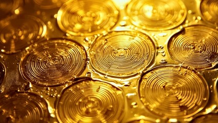 Golden circular object artistic image