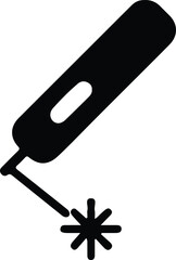 Illustrator Vector Laser epilation machine for beauty salon procedure silhouette