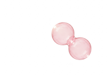 Pink bubbles isolated on transparent background