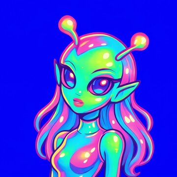 Colorful alien cartoon character animation isolated asset, transparent 4K video, alpha channel, ProRes 4444 animation isolated asset, transparent 4K video, alpha channel, ProRes 4444