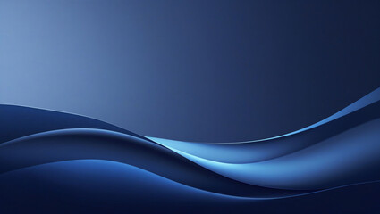 Fototapeta premium Abstract blue background wallpaper design graphic art modern dark light smooth curve wave gradient texture