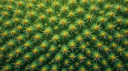 Obraz premium A prickly, spiky texture background with sharp points in vibrant shades of green and yellow.