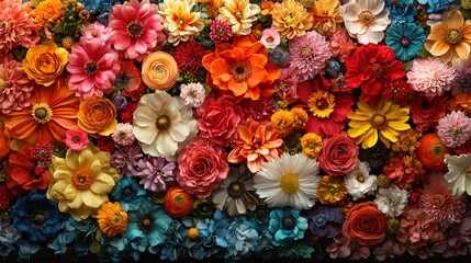A vibrant tapestry of flower patterns unfolds, a breathtaking floral backdrop, ready to capture the eye and imagination 