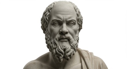 Intricate Marble Sculpture of Socrates an Iconic Figure from Ancient Greece