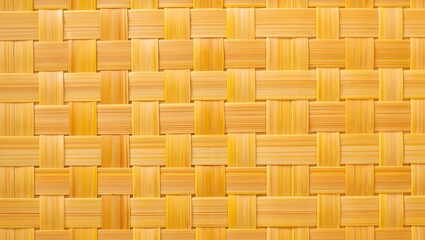Detailed close-up of woven light brown material, showcasing intricate pattern and organic texture.