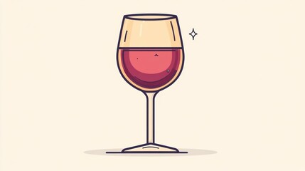 Simple wine glass illustration