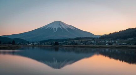 mount fuji in autumn
