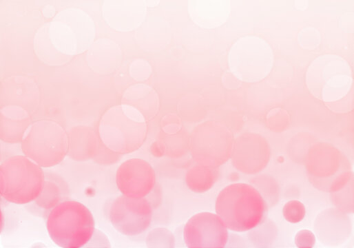 Soft pink bokeh lights background isolated on transparent background